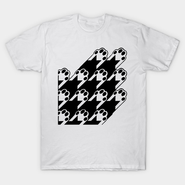 Pawstooth Pattern T-Shirt by Catwheezie